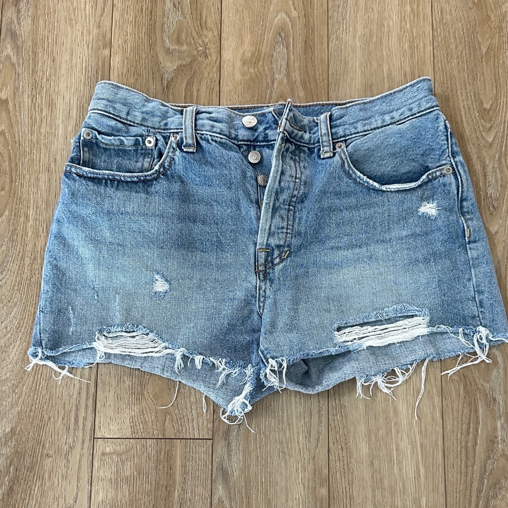 Free PeopleDenim Distressed Women Shorts